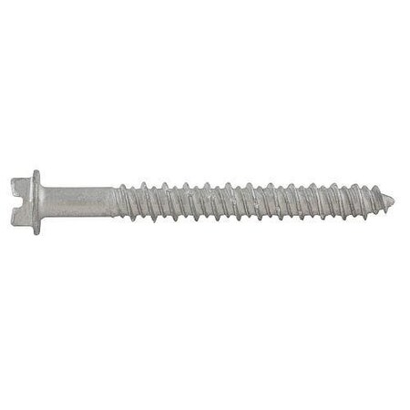 Dewalt Concrete Screw Anchor, 1/4" Dia., Hex Washer, 2-3/4" L, Carbon Steel Stalgard Silver, 1000 PK DEW DFM2ELG401
